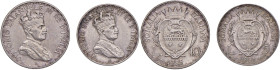 Vittorio Emanuele III (1900-1946) Somalia - 10 e 5 Lire 1925 Prova - Luppino PP315 + PP317 AG (g 12,00 + g 6,00) RRRR Le due monete di “Prova”, a diff...