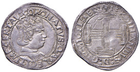 NAPOLI Ferdinando I d’Aragona (1458-1494) Coronato senza sigla - MIR 67 AG (g 3,99) Ritratto diverso rispetto agli esemplari con busto / croce senza s...