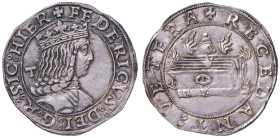 NAPOLI Federico III d’Aragona (1496-1501) Carlino sigla T - MIR 106 AG (g 3,95) RR Ottima conservazione
qSPL