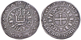 FRANCIA Filippo IV (1285-1314) Grosso tornese - Dup. 213 AG (g 4,00) Pesante graffio al R/
BB