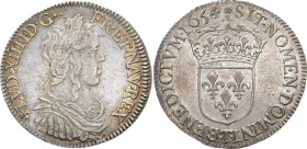 FRANKREICH *** Frankreichs Könige, Kaiser und Republiken ***
Ludwig XIV., 1643 - 1715 1/2 Ecu 1654 T, Nantes. K./M. 164.20; Gadoury 169. 13.69 g. Seh...