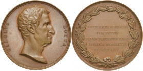 ITALIEN SARDINIEN
Karl Felix, 1821 - 1831. Bronzemedaille o. J., von G. Galeazzi. Brustbild r. //5 Zeilen Schrift. 44 mm; 47,92 g. Aperlo Giovanni, M...