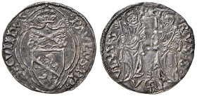 Ancona. Paolo II (1464-1471). Terzo di grosso (segno Francesco Nicolai) AG gr. 1,29. Muntoni 59. Berman 424. Dubbini-Mancinelli pag. 70. MIR 428/2. Vi...