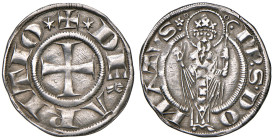 Arezzo. Guido Tarlati di Pietramala vescovo (1313-1326). Grosso agontano AG gr. 2,21. CNI 5. MIR 11 (Guglielmo degli Ubertini). Molto raro ed esemplar...