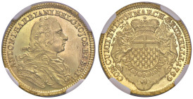 Belgioioso. Antonio Barbiano principe (1769-1779). Zecchino 1769 AV. Ravegnani Morosini 1. MIR 13. In slab NGC MS64PL, n. di riferimento 5790822-016 “...