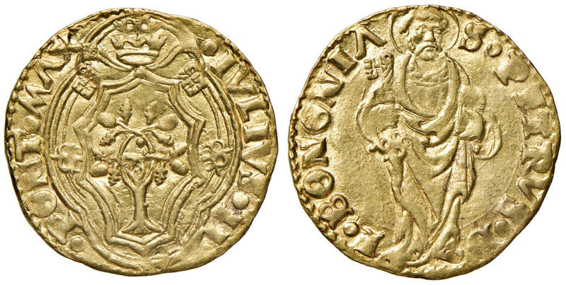 Bologna. Giulio II (1503-1513). Ducato (1503-1507) AV gr. 3,47. Muntoni 89. Berm...