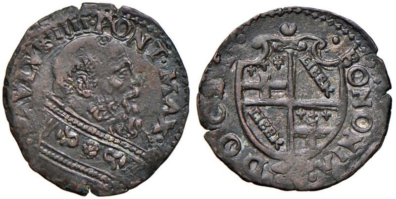 Bologna. Paolo IV (1555-1559). Sesino MI gr. 1,18. Muntoni 57. Berman 1054. Chim...
