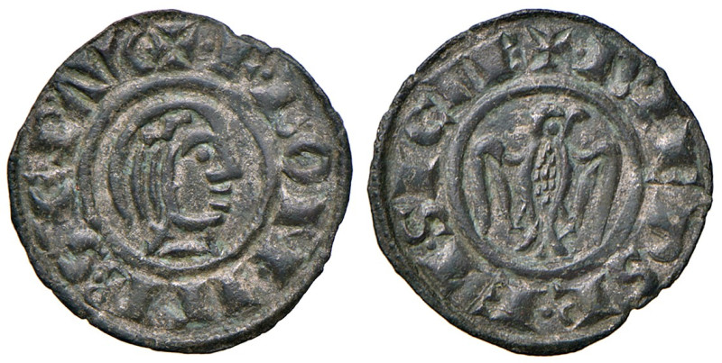 Brindisi. Federico II di Svevia imperatore (1220-1250). Denaro 1243 MI gr. 0,84....