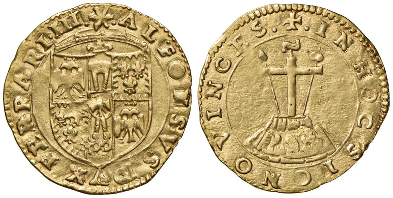 Ferrara. Alfonso I d’Este (1505-1534). Scudo del sole AV gr. 3,27. MIR 269. q.SP...