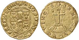 Ferrara. Alfonso I d’Este (1505-1534). Scudo del sole AV gr. 3,27. MIR 269. q.SPL