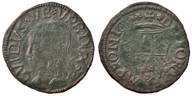 Fossombrone. Guidobaldo I di Montefeltro (1482-1508). Quattrino MI gr. 1,38. CNI 9. Ravegnani Morosini 15. Cavicchi 20. Raro. BB