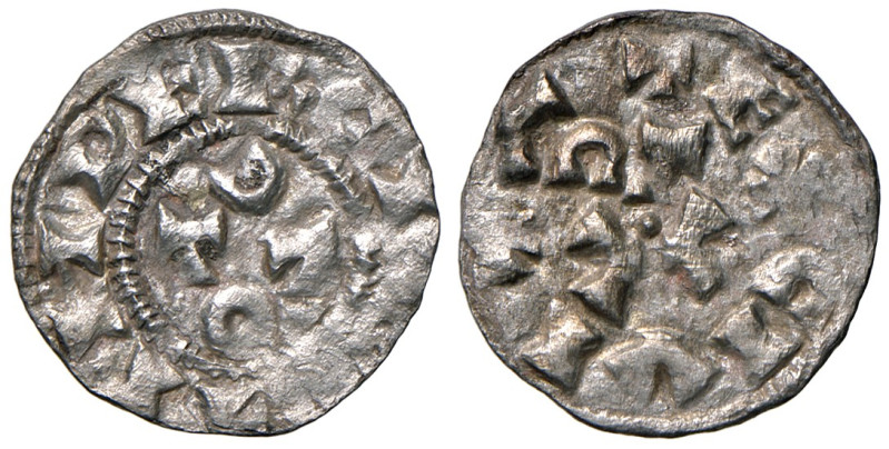 Lucca. Ottone I (951-973). Denaro AG gr. 0,92. Bellesia pag. 44. MIR 99. Molto r...