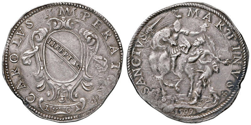Lucca. Repubblica (sec. XIII-1799). Emissioni del sec. XVI. Scudo o ducatone 159...
