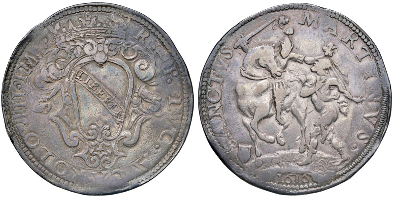 Lucca. Repubblica (sec. XIII-1799). Emissioni del sec. XVII. Scudo o ducatone 16...