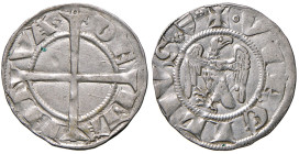 Mantova. Luigi (1328-1360) o Guido (1360-1369) Gonzaga. Grosso aquilino AG gr. 1,47. Bignotti 2. MIR 371. Raro. q.SPL