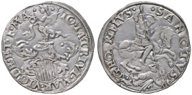 Mesocco. Gian Giacomo Trivulzio (1487-1518). Cavallotto o grosso da 9 soldi AG gr. 5,49. MIR 981. Molto raro. Buon BB