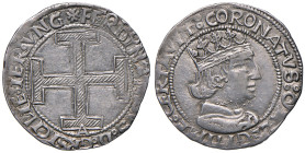 Napoli. Ferdinando I d’Aragona (1458-1494). Coronato (sigla A; Antonio Miroballo m.d.z. 1458-1460) AG gr. 3,97. P.R. 15a. MIR 68/1. Vall-Llosera i Tar...