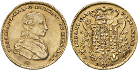 Napoli. Ferdinando IV di Borbone (1759-1816). I periodo: 1759-1799. Da 4 ducati 1763 (sigle C/R-C) AV gr. 5,89. P.R. 34a. MIR 360/1. Magliocca 223. Ra...