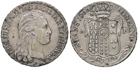 Napoli. Ferdinando IV di Borbone (1759-1816). II periodo: 1799-1805. Da 120 grana 1800 AG. Pagani 7. P.R. 2. MIR 417/1. Magliocca 378. Molto rara. BB
