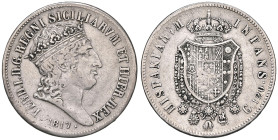 Napoli. Ferdinando I di Borbone (1816-1825). Da 120 grana 1817 AG. Pagani 81. P.R. 4. MIR 460. Magliocca 442. Molto rara. BB