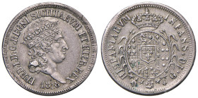 Napoli. Ferdinando I di Borbone (1816-1825). Da 10 grana o carlino 1818 AG. Pagani 90. P.R. 12. MIR 465. Magliocca 449. q.SPL