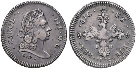 Palermo. Carlo III d’Austria re di Sicilia (1720-1734), VI come imperatore del S.R.I. dal 1711. Da 6 tarì 1732 (Sigle S-M; Simone Maurigi m.d.z., 1727...