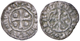 Merano. Enrico conte e re di Boemia (1295-1335). Quattrino (Contrassegno: rosetta a cinque petali) MI gr. 0,52. CNTM M305a. Raro. Più di BB