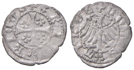 Merano. Federico IV (1406-1439). Quattrino MI gr. 0,52. CNTM M552b. Variante rarissima. q.SPL