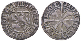 Gorizia. Leonardo conte (1462-1500). Grosso tirolino AG gr. 0,86. Rizzolli L142. MIR 130 var. Di buona qualità per il tipo di moneta, q.SPL