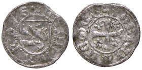 Gorizia. Leonardo conte (1462-1500). Quattrino dal 1480 MI gr. 0,44. Rizzolli L136. MIR 135 var. Buon BB