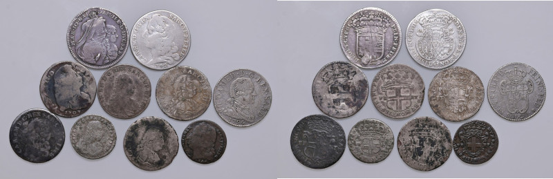Savoia. Lotto di dieci monete. Vittorio Amedeo II (1675-1730). I periodo: reggen...
