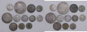Savoia. Lotto di dodici monete. Carlo Emanuele III (1730-1773). Da 2,6 soldi 1757 (Torino) MI. Vittorio Amedeo III (1773-1796). Mezzo scudo1776 (Torin...