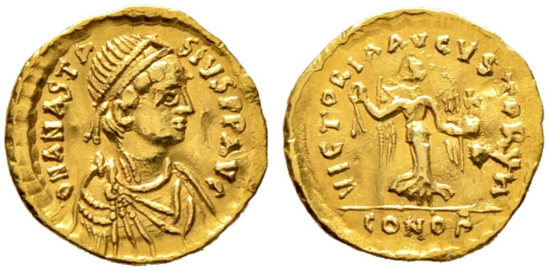 Byzanz. Anastasius I. 491-518 
Tremissis ab 492 -Constantinopolis-. Drapierte P...