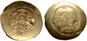 Michael VII. Dukas 1071-1078 
Histamenon nomisma (Scyphat) -Constantinopolis-. Ein zweites Exemplar. DOC 2, Sommer 55.2, Sear 1868. 4,42 g minimale K...