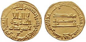  ISLAM   ABBASIDEN   al-Mahdi, 755-785 (158-169 AH)   (D) Dinar 161 AH, Album:214 (4,18 g).  Gold RR vzgl.