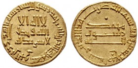  ISLAM   ABBASIDEN   al-Mahdi, 755-785 (158-169 AH)   (D) Dinar 164 AH, Album:214 (4,26 g).  Gold RR vzgl.