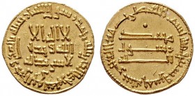  ISLAM   ABBASIDEN   al-Mahdi, 755-785 (158-169 AH)   (D) Dinar 165 AH, 214 (4,24 g).  Gold R vzgl.