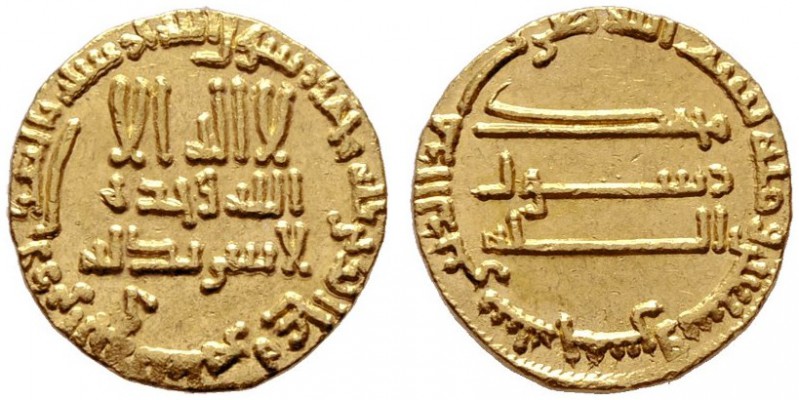 ISLAM   ABBASIDEN   al-Rashid, 786-809 (170-193)   (D) Dinar 175 AH, Album:218 ...