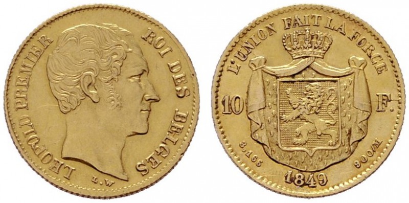  EUROPA UND ÜBERSEE   BELGIEN   Königreich   (B)  Leopold I. 1831-1865 10 Francs...