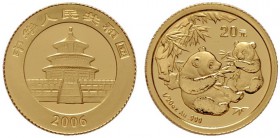 EUROPA UND ÜBERSEE   CHILE   Volksrepublik seit 1949   (B) 20 Yuan 2006. Panda. KM:1661  Gold pol. Pl.