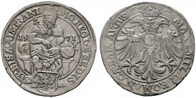  EUROPA UND ÜBERSEE   DEUTSCHLAND   Aachen-Reichsstadt   (D) Taler 1571 Dav:8904; winz. Schrötlingsriss  R s.sch.+/s.sch.