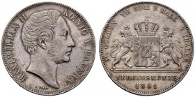  EUROPA UND ÜBERSEE   DEUTSCHLAND   Bayern   (D) Maximilian II. 1848-1864 Doppelvereinstaler 1851 AKS:146; kl. Kratzer, kl. Randfehler s.sch.