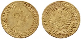  EUROPA UND ÜBERSEE   DEUTSCHLAND   Brandenburg-Ansbach und Bayreuth   (D) Georg Friedrich 1543-1603 Dukat 1587 Königsberg (3,45 g); Fr:315; leicht ge...