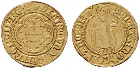  EUROPA UND ÜBERSEE   DEUTSCHLAND   Frankfurt   (D) Sigismund 1410-1437. Goldgulden (3,40 g), Frankfurt o.J. Mit Königstitel. Mmz. C für Konrad, Herr ...