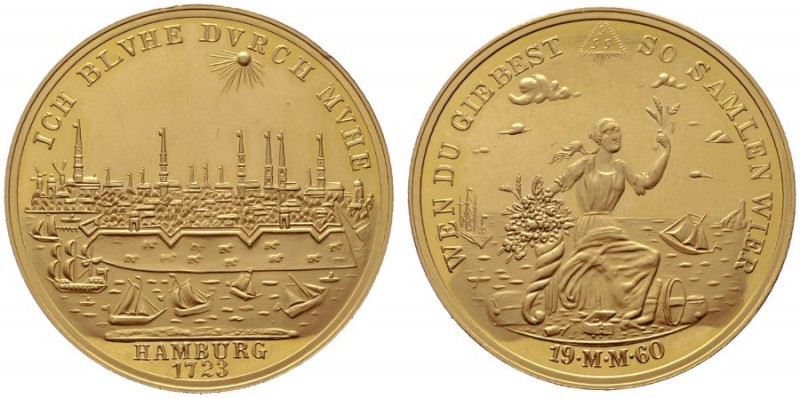  EUROPA UND ÜBERSEE   DEUTSCHLAND   Hamburg-Reichsstadt   (D) AU-Medaille zu 5 D...