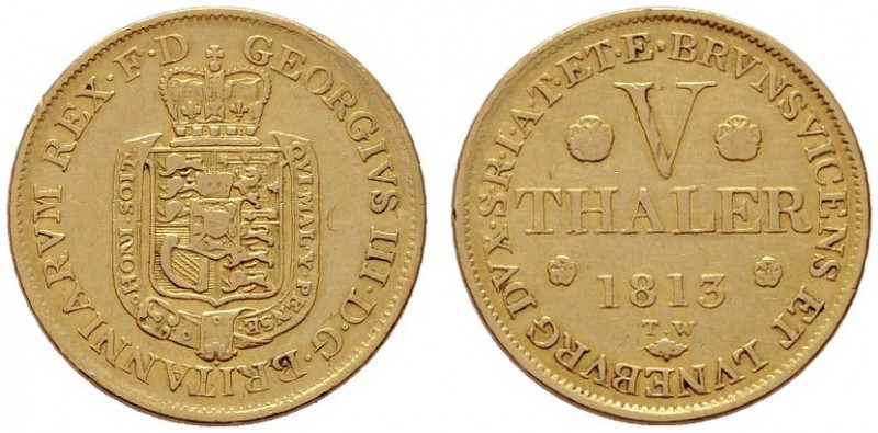  EUROPA UND ÜBERSEE   DEUTSCHLAND   Hannover   (D) Georg III. 1760/1813-1820 5 T...