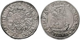  EUROPA UND ÜBERSEE   DEUTSCHLAND   Kempten-Reichsstadt   (D) Taler 1546 mit Titel und Hüftbild Karl V. Dav:9365 s.sch.+