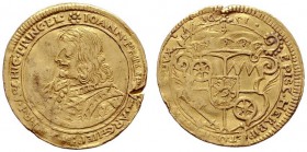  EUROPA UND ÜBERSEE   DEUTSCHLAND   Mainz - Erzbistum   (D) Johann Philipp von Schönborn 1647-1673 Dukat 1651 (3,38 g); Fr:1656; Randkerbe u. Kratzer ...