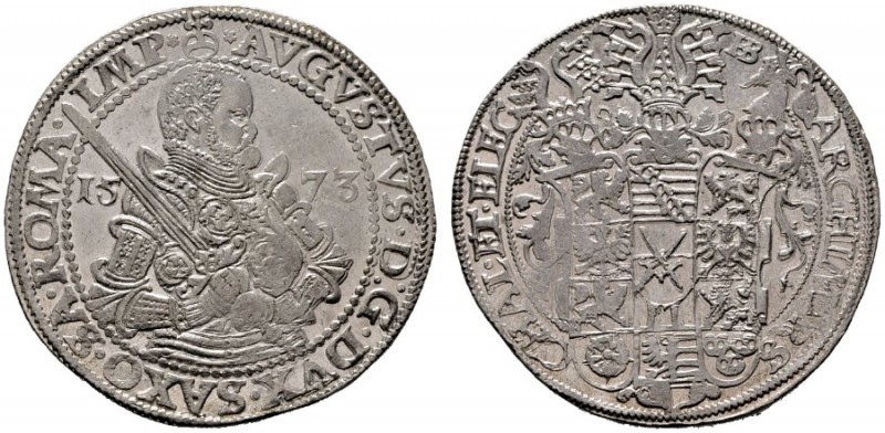  EUROPA UND ÜBERSEE   DEUTSCHLAND   Sachsen   (D) August 1553-1586 Taler 1573 Dr...