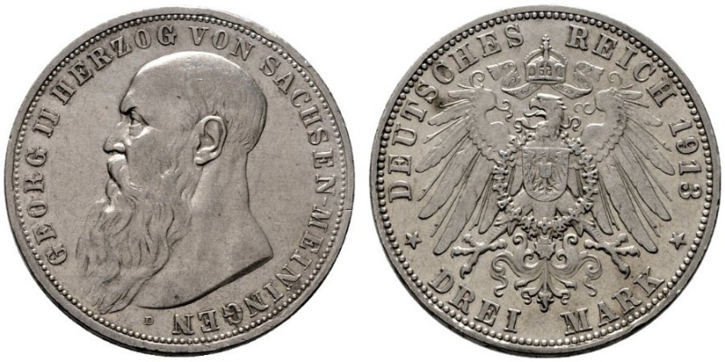  EUROPA UND ÜBERSEE   DEUTSCHLAND NACH 1871   Sachsen-Meiningen   (D) Georg II. ...